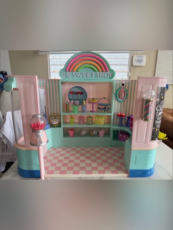 Glitter Girl Other - Glitter Girls Sweet Shop Playset - Pastel Pink & Mint Candy Store